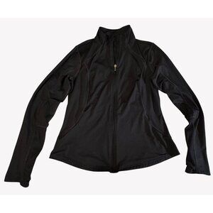 Tek Gear Womens Size L Dry Tek Full Zip Black Athletic Track Running Jacket